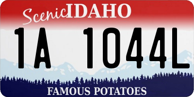 ID license plate 1A1044L