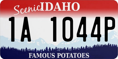 ID license plate 1A1044P