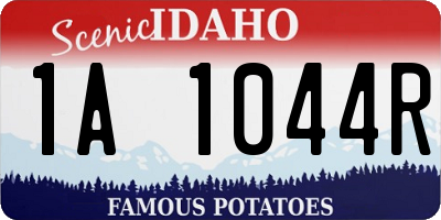 ID license plate 1A1044R