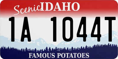 ID license plate 1A1044T