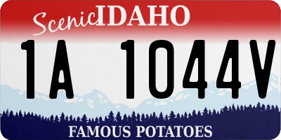 ID license plate 1A1044V