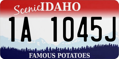 ID license plate 1A1045J