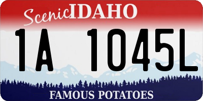 ID license plate 1A1045L