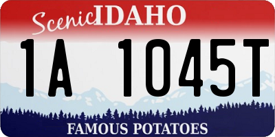 ID license plate 1A1045T