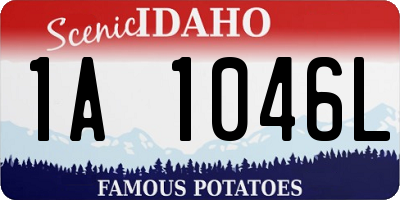ID license plate 1A1046L