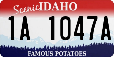 ID license plate 1A1047A