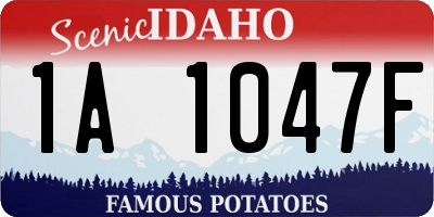 ID license plate 1A1047F