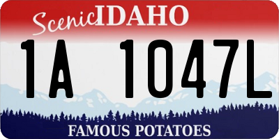 ID license plate 1A1047L