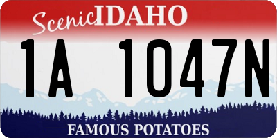 ID license plate 1A1047N