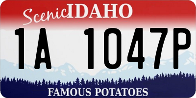 ID license plate 1A1047P