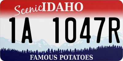 ID license plate 1A1047R