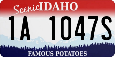 ID license plate 1A1047S