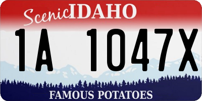 ID license plate 1A1047X