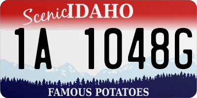 ID license plate 1A1048G