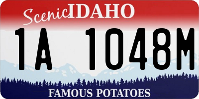 ID license plate 1A1048M