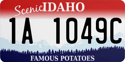 ID license plate 1A1049C