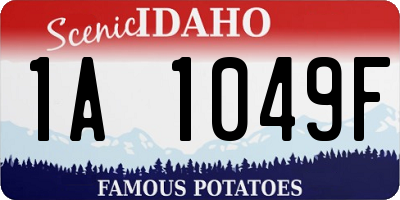 ID license plate 1A1049F