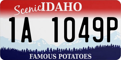 ID license plate 1A1049P