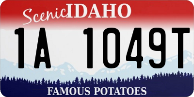 ID license plate 1A1049T