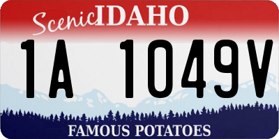 ID license plate 1A1049V