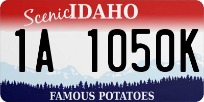 ID license plate 1A1050K