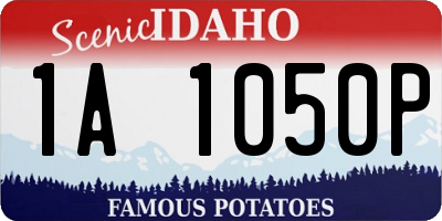ID license plate 1A1050P