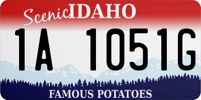 ID license plate 1A1051G
