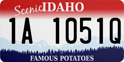 ID license plate 1A1051Q