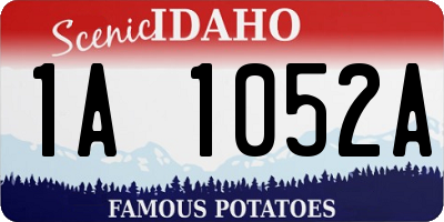 ID license plate 1A1052A