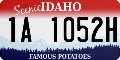 ID license plate 1A1052H