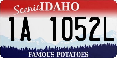 ID license plate 1A1052L