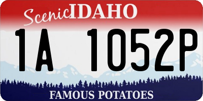 ID license plate 1A1052P