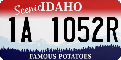 ID license plate 1A1052R