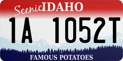 ID license plate 1A1052T
