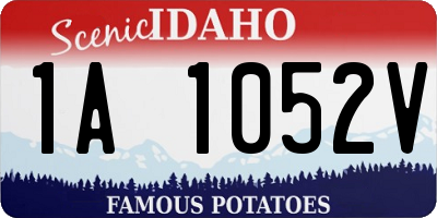 ID license plate 1A1052V