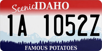 ID license plate 1A1052Z