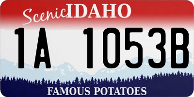 ID license plate 1A1053B