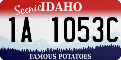ID license plate 1A1053C