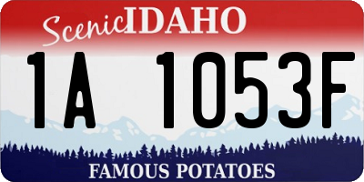 ID license plate 1A1053F