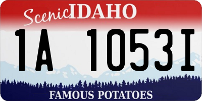 ID license plate 1A1053I