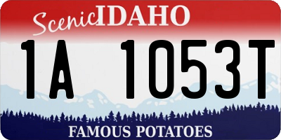 ID license plate 1A1053T