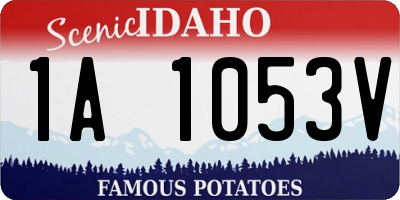 ID license plate 1A1053V