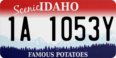 ID license plate 1A1053Y