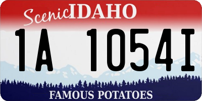 ID license plate 1A1054I