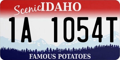 ID license plate 1A1054T