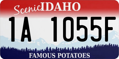 ID license plate 1A1055F