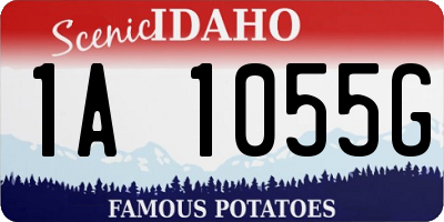 ID license plate 1A1055G
