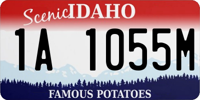 ID license plate 1A1055M