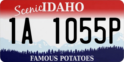 ID license plate 1A1055P