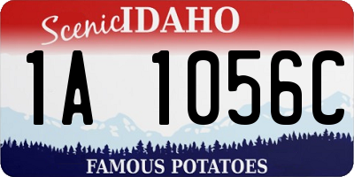 ID license plate 1A1056C